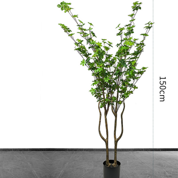 Wholesale 1.5m double rod Artificial hanging clock with 8 Leaves
