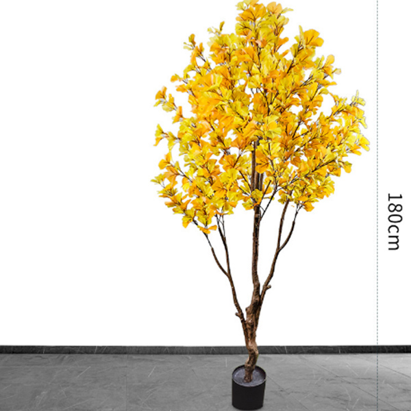 Supply 1.8m golden artificial ginkgo tree