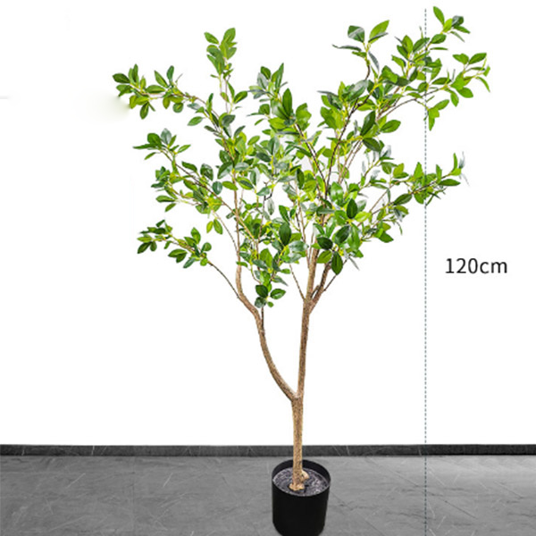Wholesale 1.2m Artificial small mountain tea tree with 5 Leaves