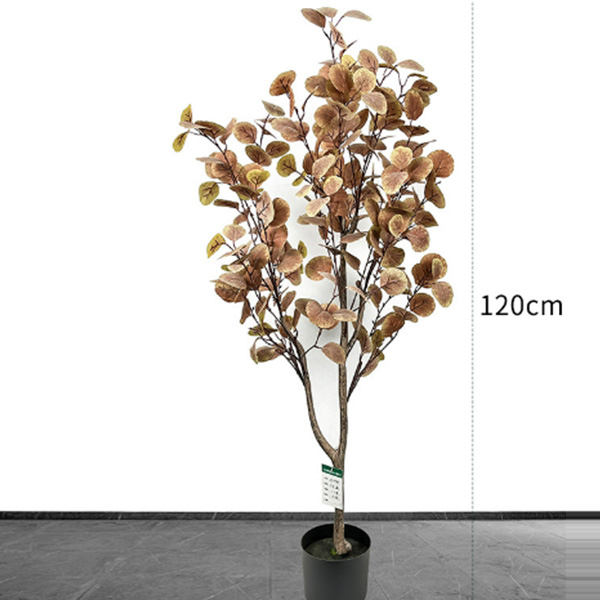 Hot selling Autumn color 1.2m Artificial Eucalyptus with 6 leaves Factory