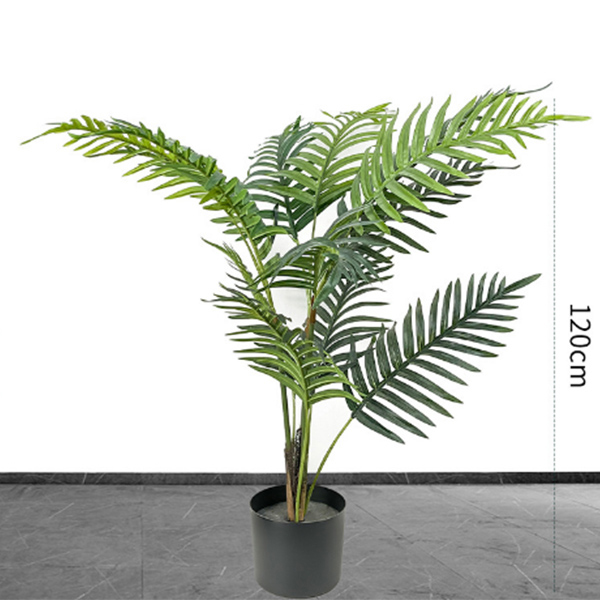 Aangepaste 1,2 m kunstmatige Areca-palm met 8 bladeren voor binnen- en buitendecoratie